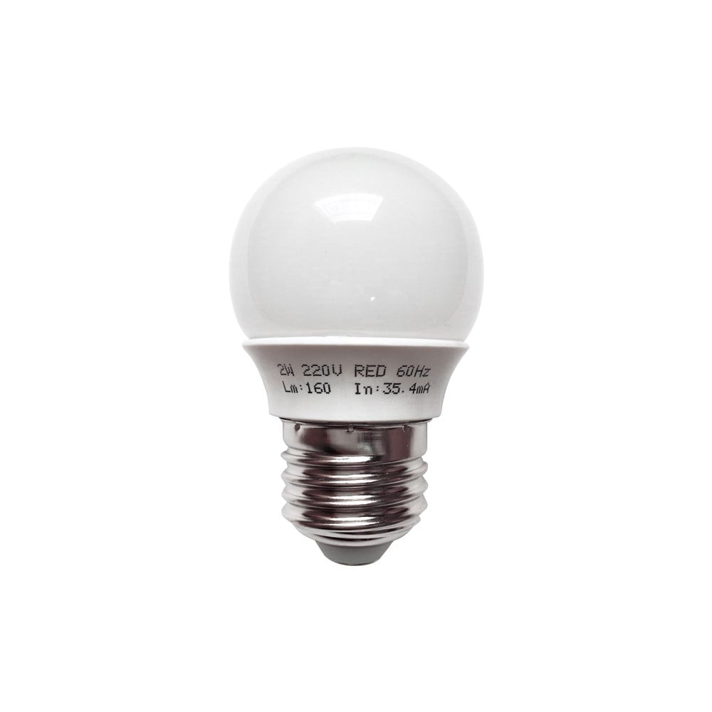 Lâmpada LED Bolinha Ecolume E27 2W 220V Vermelha 27174