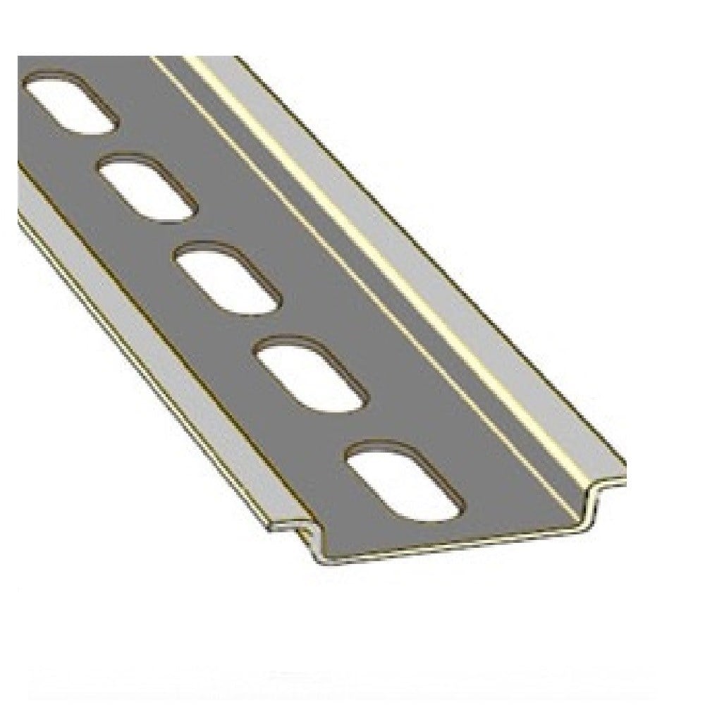 Suporte Disjuntor DIN Trilho Perfurado 10cm Inox Baixo T3897