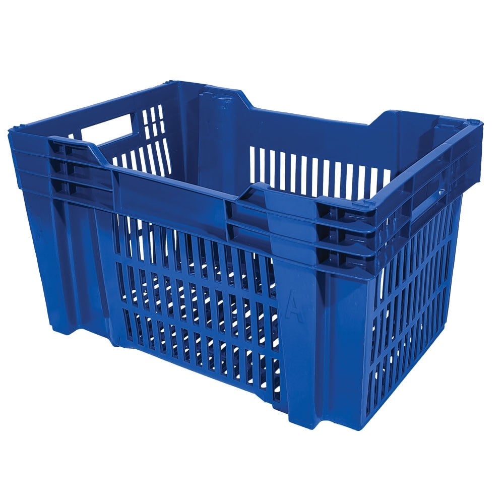 Caixa Plástica Multiuso Mercado / Agrícola Caixaplast 31X55X36 Encaixavel Azul 31ECXAZPP