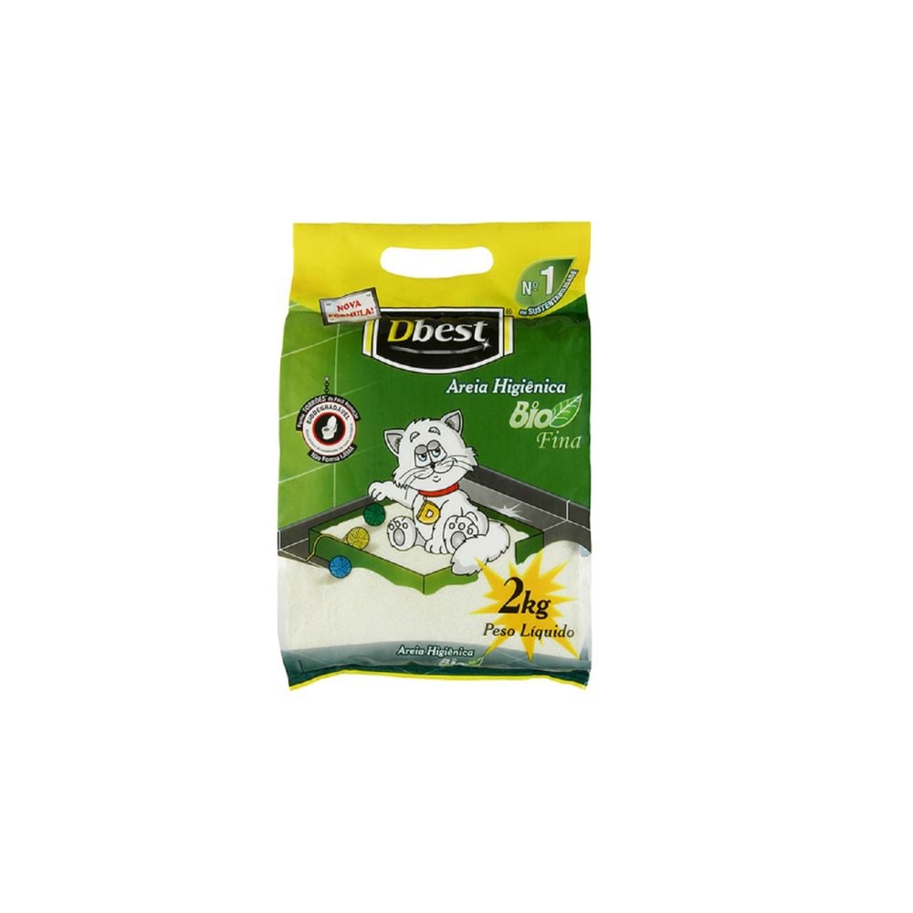 Areia Higiênica Dbest Bio Fina 2kg - imagem 1