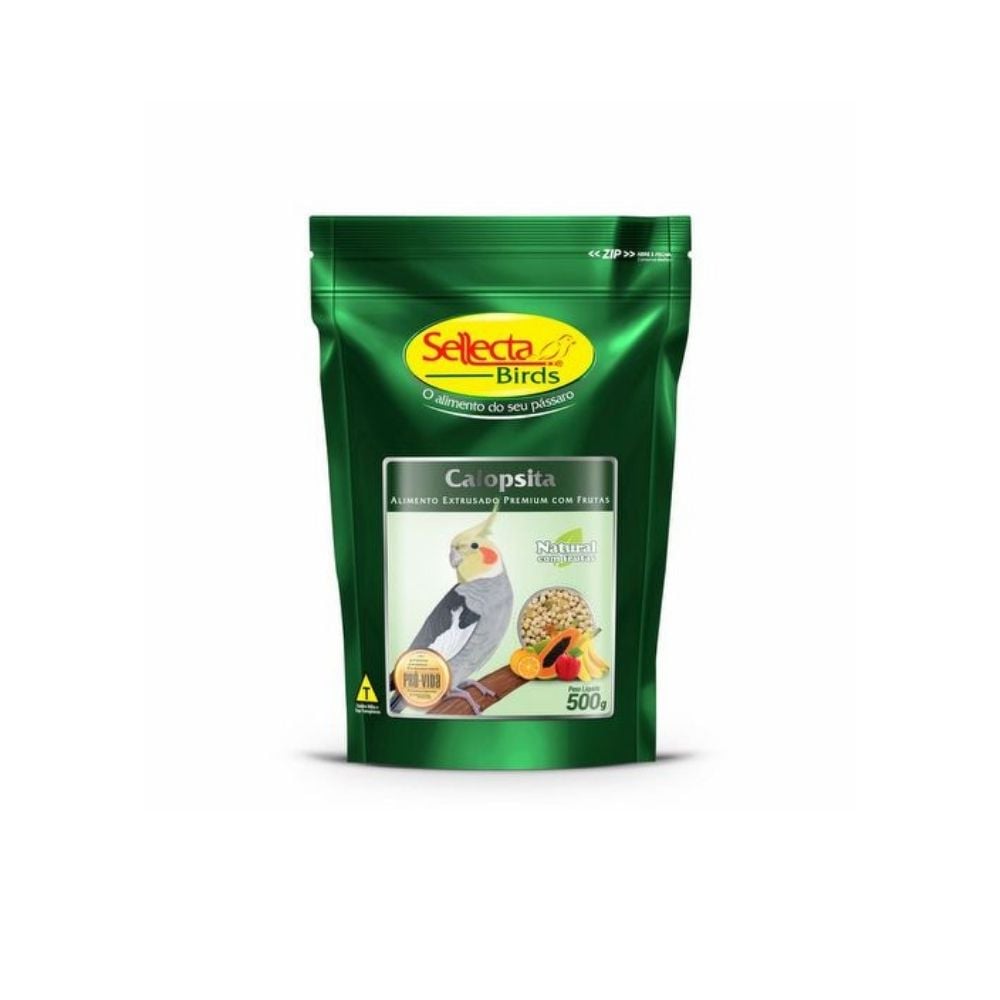 Ração Extrusado Sellecta Calopsita Natural com Frutas 500g - imagem 1